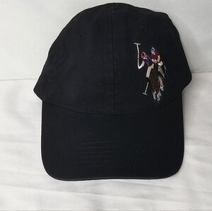 U.S. Polo Assn. Hat USPA Black Baseball Cap Adjustable Embroidered Double Horsem